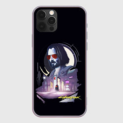 Чехол для iPhone 12 Pro Max Cyberpunk 2077 Киану в игре, цвет: 3D-серый