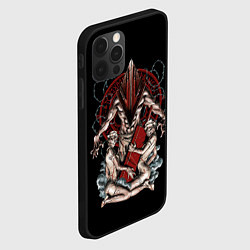 Чехол для iPhone 12 Pro Max Пирамидоголовый и медсестрички, цвет: 3D-черный — фото 2