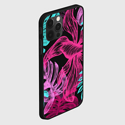 Чехол для iPhone 12 Pro Max Папоротниковый неон, цвет: 3D-черный — фото 2