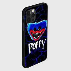 Чехол для iPhone 12 Pro Max Хагги Вагги Плейтайм Синяя Лава Трещины, цвет: 3D-черный — фото 2