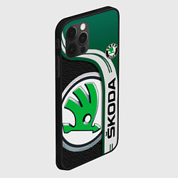 Чехол для iPhone 12 Pro Max SKODA AUTO ШКОДА АВТО, цвет: 3D-черный — фото 2