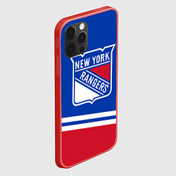 Чехол для iPhone 12 Pro Max New York Rangers Нью Йорк Рейнджерс, цвет: 3D-красный — фото 2