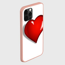 Чехол для iPhone 12 Pro Max Сердце большое мультяшное, цвет: 3D-светло-розовый — фото 2