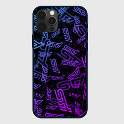 Чехол для iPhone 12 Pro Max STI NEON PATTERN, цвет: 3D-черный