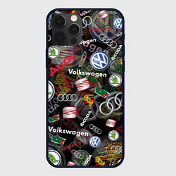 Чехол для iPhone 12 Pro Max Volkswagen Group AUDI VW SEAT PORSCHE SKODA, цвет: 3D-черный