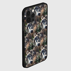 Чехол для iPhone 12 Pro Max Волки клипарт wolfs, цвет: 3D-черный — фото 2