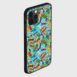 Чехол для iPhone 12 Pro Max Поп арт пузыри, цвет: 3D-черный — фото 2