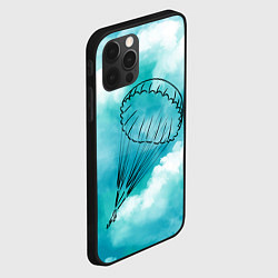 Чехол для iPhone 12 Pro Max Парашютист в облаках, цвет: 3D-черный — фото 2
