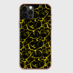 Чехол для iPhone 12 Pro Max Yellow Ripple Желтая Рябь, цвет: 3D-светло-розовый
