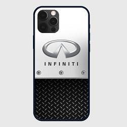 Чехол для iPhone 12 Pro Max Infiniti сталь, цвет: 3D-черный