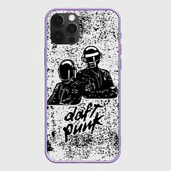 Чехол для iPhone 12 Pro Max Daft Punk B&W, цвет: 3D-сиреневый
