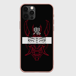 Чехол для iPhone 12 Pro Max Японский демон Oni, цвет: 3D-светло-розовый