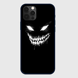 Чехол для iPhone 12 Pro Max Неоновое лицо монстра, цвет: 3D-черный