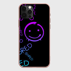 Чехол для iPhone 12 Pro Max Neon Bored Half pattern, цвет: 3D-светло-розовый