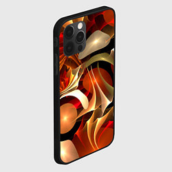 Чехол для iPhone 12 Pro Max Абстрактные цифровые спирали, цвет: 3D-черный — фото 2