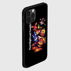 Чехол для iPhone 12 Pro Max Five Nights at Freddys - FNAF - персонажи игры, цвет: 3D-черный — фото 2