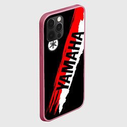 Чехол для iPhone 12 Pro Max YAMAHA - ЯМАХА DOUBLE LINE, цвет: 3D-малиновый — фото 2