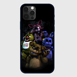 Чехол для iPhone 12 Pro Max Five Nights at Freddys - FNAF персонажи игры, цвет: 3D-черный