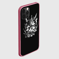 Чехол для iPhone 12 Pro Max Серебряный Демон, цвет: 3D-малиновый — фото 2