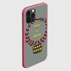 Чехол для iPhone 12 Pro Max Цветочный горшок now or never, цвет: 3D-малиновый — фото 2