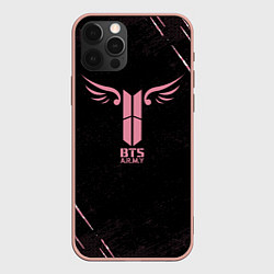 Чехол для iPhone 12 Pro Max Bts бтс, цвет: 3D-светло-розовый