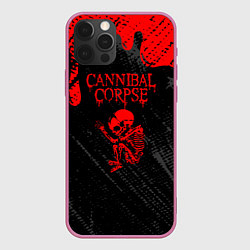 Чехол для iPhone 12 Pro Max Cannibal corpse потеки крови, цвет: 3D-малиновый