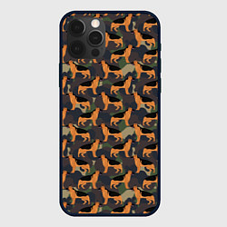 Чехол для iPhone 12 Pro Max Немецкие Военные Овчарки Кинолог, цвет: 3D-черный