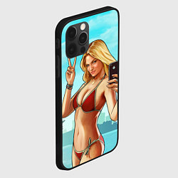 Чехол для iPhone 12 Pro Max GTA Beach girl, цвет: 3D-черный — фото 2