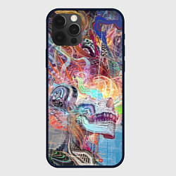 Чехол для iPhone 12 Pro Max Cyber skull Vanguard pattern, цвет: 3D-черный