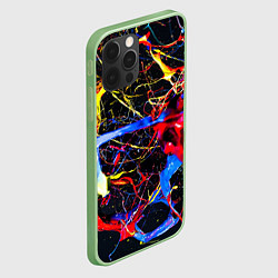 Чехол для iPhone 12 Pro Max Импрессионизм Vanguard neon pattern, цвет: 3D-салатовый — фото 2