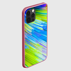Чехол для iPhone 12 Pro Max Color vanguard pattern Raster, цвет: 3D-малиновый — фото 2