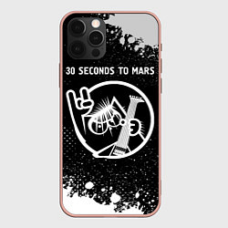 Чехол для iPhone 12 Pro Max 30 Seconds to Mars КОТ Краска, цвет: 3D-светло-розовый