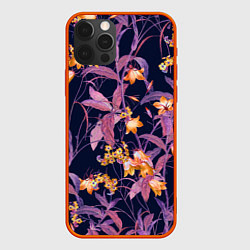 Чехол для iPhone 12 Pro Max Цветы Колокольчики, цвет: 3D-красный