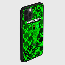 Чехол для iPhone 12 Pro Max Minecraft КРИПЕРЫ, цвет: 3D-черный — фото 2