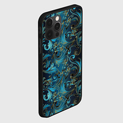 Чехол для iPhone 12 Pro Max Blue Abstract Узоры, цвет: 3D-черный — фото 2