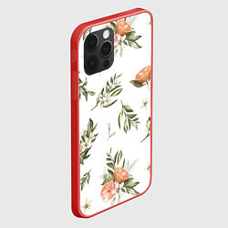Чехол для iPhone 12 Pro Max Цветы Цитрусовых Мандарин, цвет: 3D-красный — фото 2
