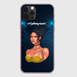 Чехол для iPhone 12 Pro Max Panam Панам рисунок Cyberpunk2077, цвет: 3D-серый