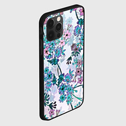 Чехол для iPhone 12 Pro Max Яркие красочные цветы, цвет: 3D-черный — фото 2