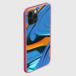 Чехол для iPhone 12 Pro Max Abstraction Fashion 2037, цвет: 3D-малиновый — фото 2