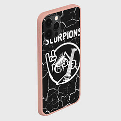 Чехол для iPhone 12 Pro Max Scorpions КОТ Трещины, цвет: 3D-светло-розовый — фото 2