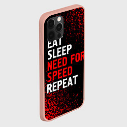 Чехол для iPhone 12 Pro Max Eat Sleep Need for Speed Repeat - Спрей, цвет: 3D-светло-розовый — фото 2