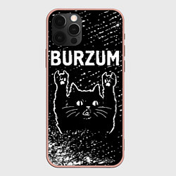 Чехол для iPhone 12 Pro Max Burzum Rock Cat, цвет: 3D-светло-розовый