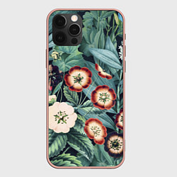 Чехол для iPhone 12 Pro Max Цветы Полуночные, цвет: 3D-светло-розовый