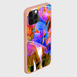 Чехол для iPhone 12 Pro Max Красочный цветочный паттерн Лето Colorful floral p, цвет: 3D-светло-розовый — фото 2