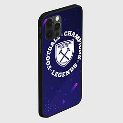 Чехол для iPhone 12 Pro Max Символ West Ham и круглая надпись Football Legends, цвет: 3D-черный — фото 2
