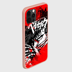 Чехол для iPhone 12 Pro Max БЕРСЕРК - BERSERK БРЫЗГИ, цвет: 3D-светло-розовый — фото 2