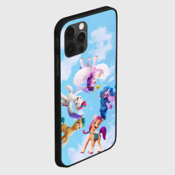 Чехол для iPhone 12 Pro Max My Little Pony летают в облаках, цвет: 3D-черный — фото 2