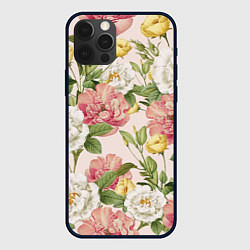 Чехол для iPhone 12 Pro Max Цветы Английские Розы, цвет: 3D-черный