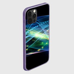Чехол для iPhone 12 Pro Max Неоновые блуждающие огни Абстракция Neon Wandering, цвет: 3D-серый — фото 2