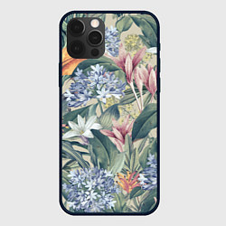 Чехол для iPhone 12 Pro Max Цветы Лилии и Агапантус, цвет: 3D-черный